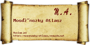 Mosánszky Atlasz névjegykártya